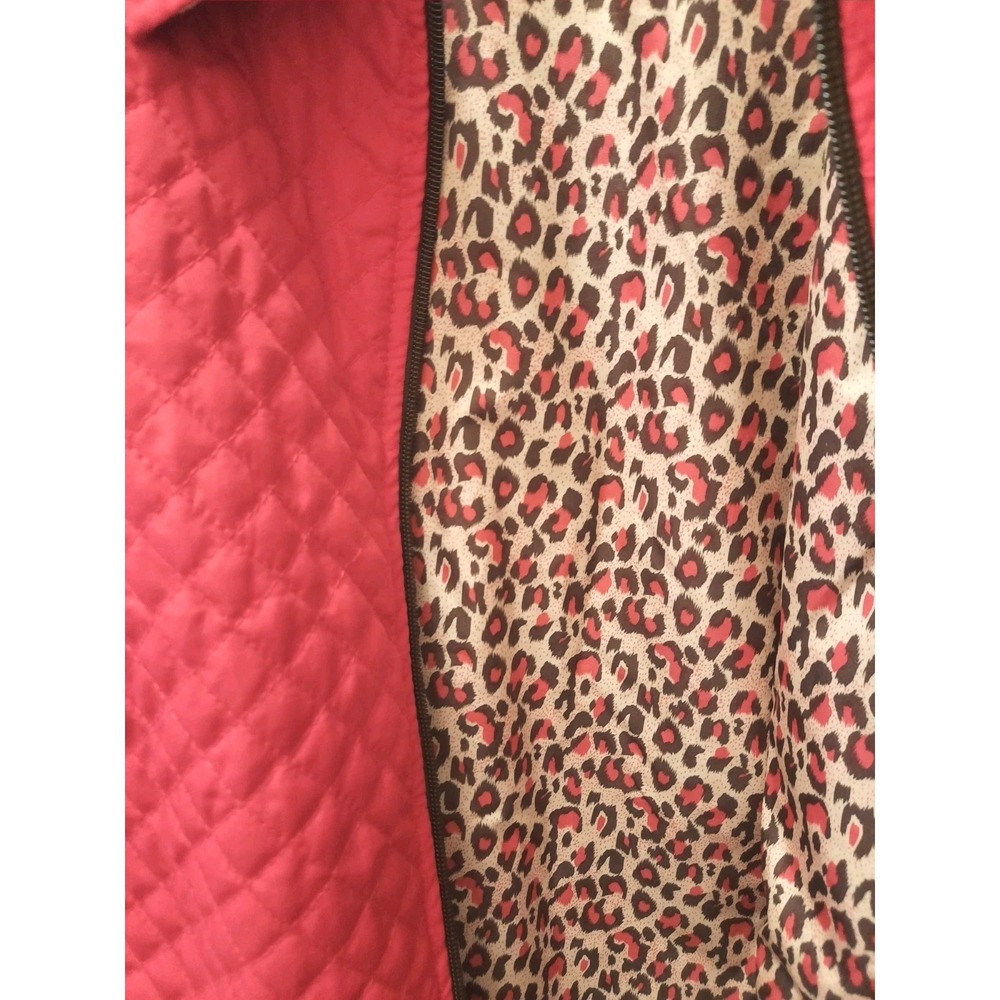 Kim Rogers Red Quilted Zip Up Vest Womens Size 3X Fall Winter Preppy - Picture 4 of 7
